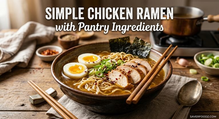 Simple Chicken Ramen with Pantry Ingredients