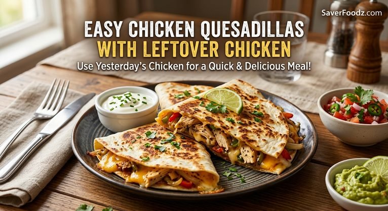 Easy Chicken Quesadillas with Leftover Chicken