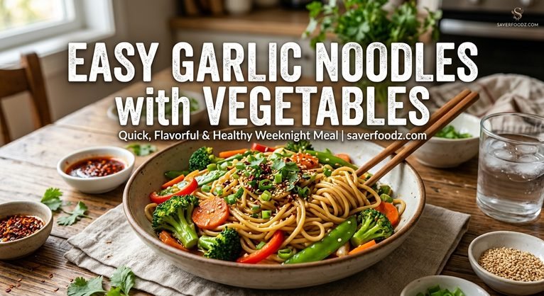 Easy Garlic Noodles With Vegetables
