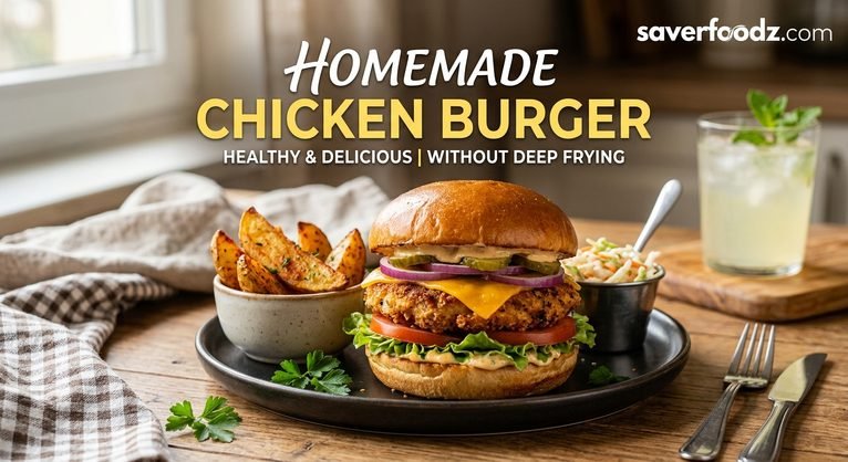 Homemade Chicken Burger Without Deep Frying